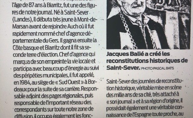 disparition de Jacques BALIE