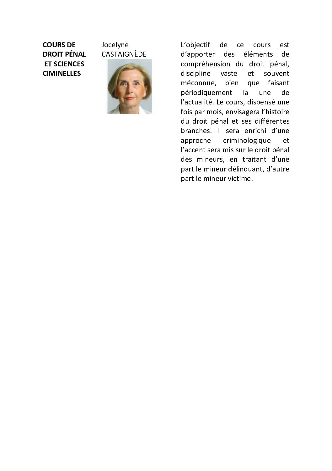 cours du jeudi 2 octobre