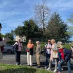 Devant la stèle d'Edmond Michelet à Brive