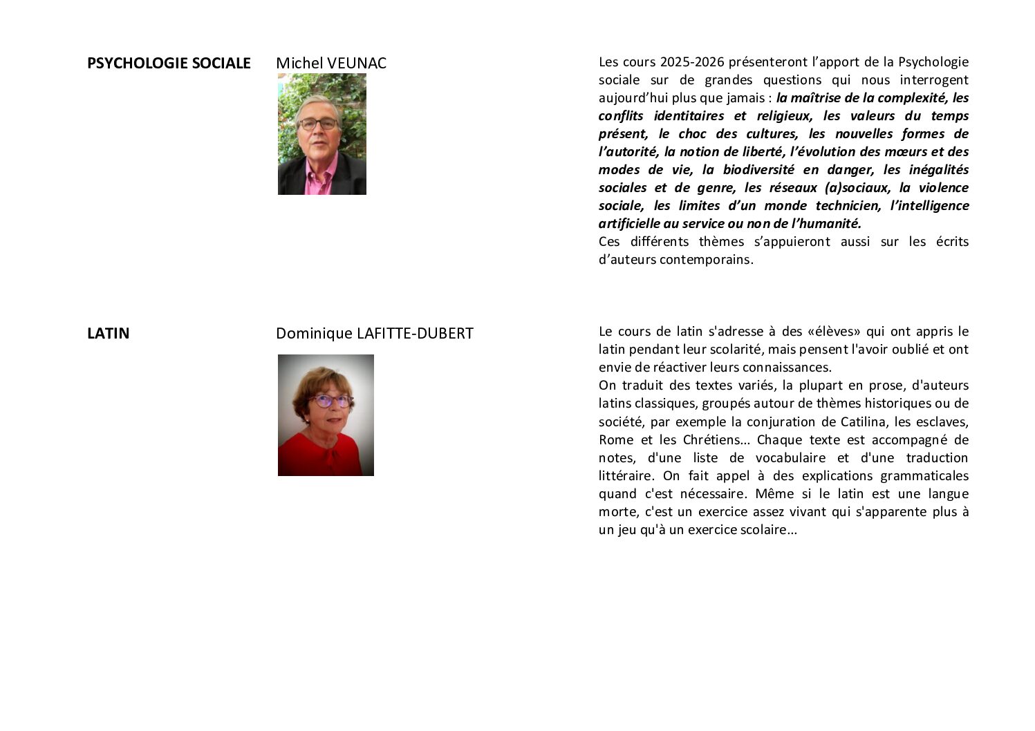Psychologie sociale et latin